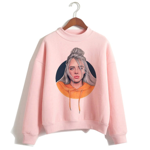 Billie Eilish Hoodie Harajuku Funny Cartoon
