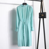 Two layers chiffon pleated dress