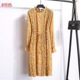 Two layers chiffon pleated dress