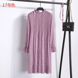 Two layers chiffon pleated dress