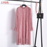 Two layers chiffon pleated dress