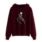 Fashion Hoodies Casual Cute Finger