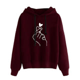 Fashion Hoodies Casual Cute Finger