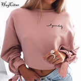 Hugcitar letters embroidery Sweatshirt